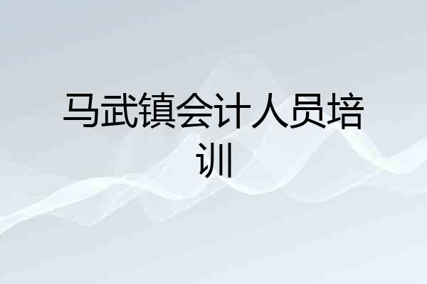 马武镇会计人员培训