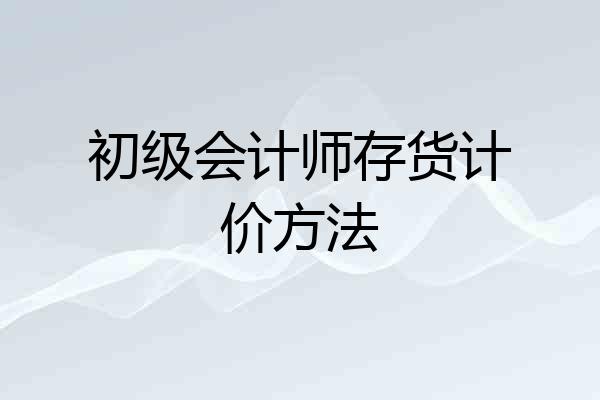 初级会计师存货计价方法