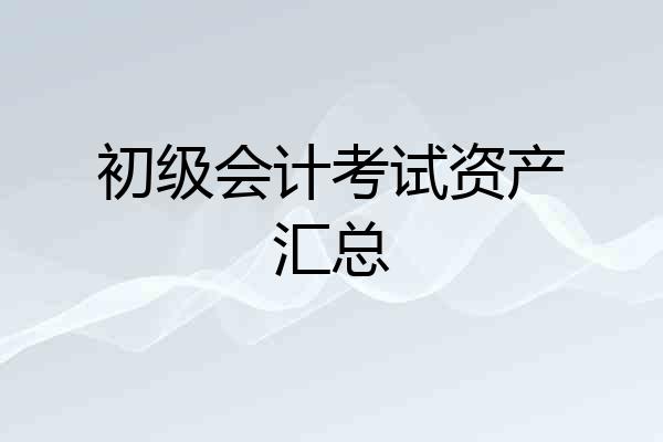 初级会计考试资产汇总
