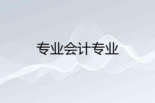专业会计专业