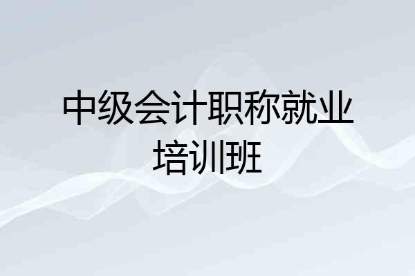 中级会计职称就业培训班