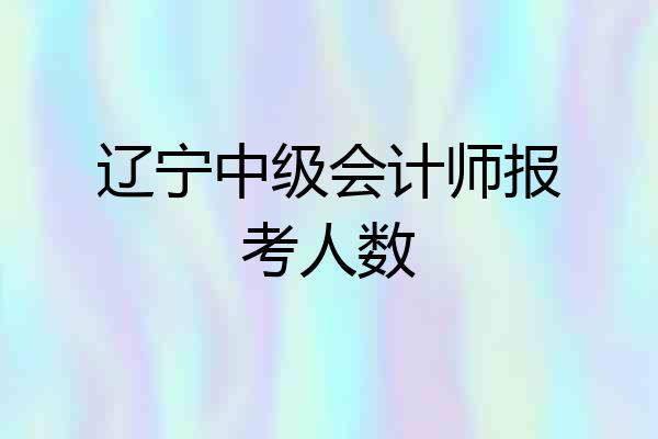 辽宁中级会计师报考人数