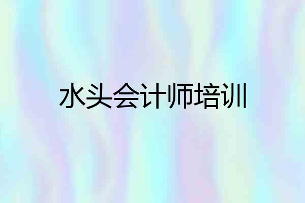 水头会计师培训