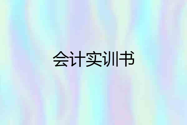 会计实训书