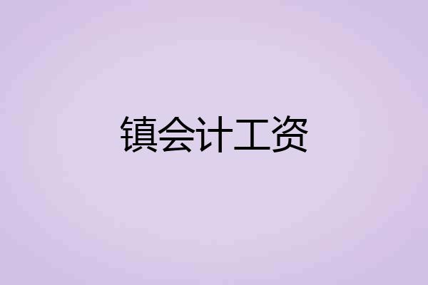 镇会计工资