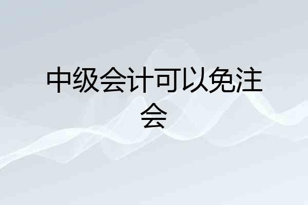 中级会计可以免注会