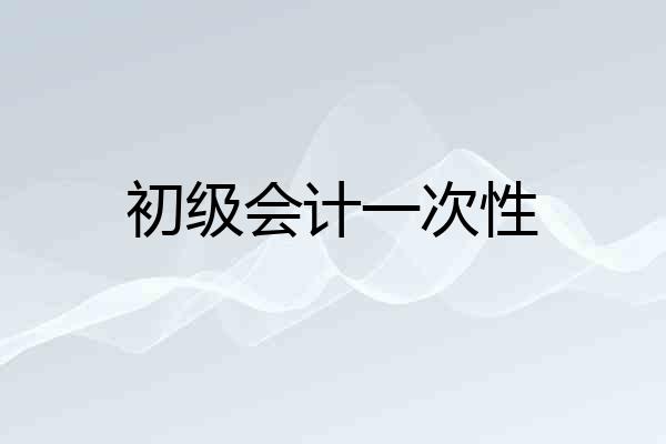 初级会计一次性