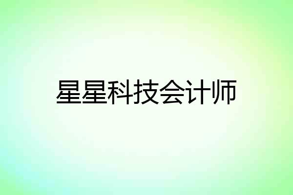 星星科技会计师