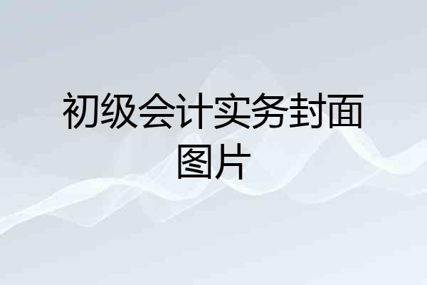 初级会计实务封面图片
