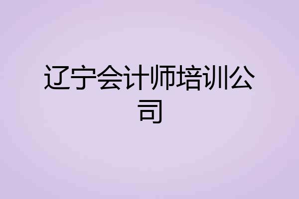辽宁会计师培训公司