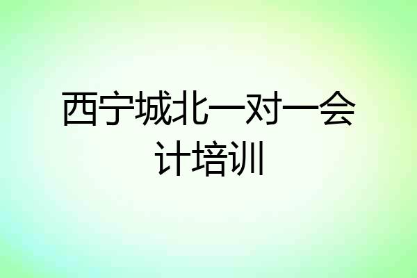西宁城北一对一会计培训