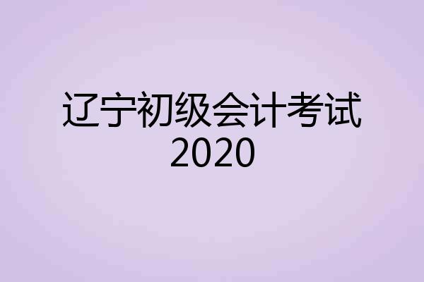 辽宁初级会计考试2020