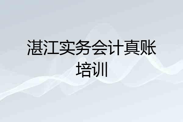 湛江实务会计真账培训