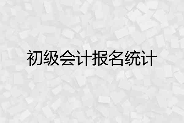 初级会计报名统计