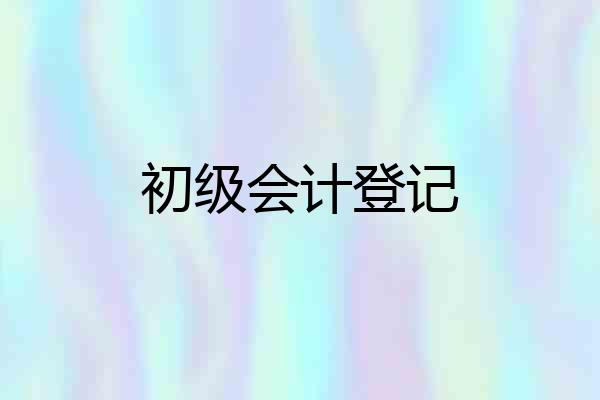 初级会计登记