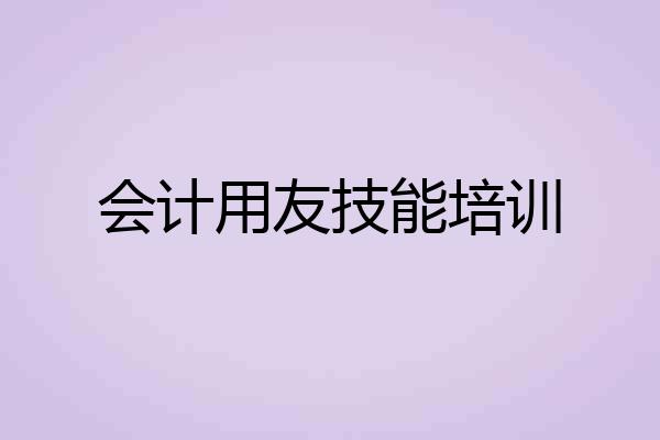 会计用友技能培训