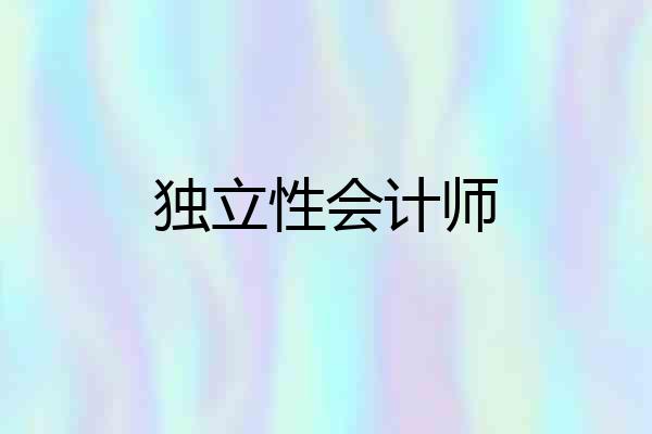 独立性会计师