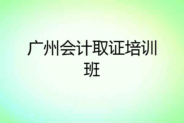 广州会计取证培训班