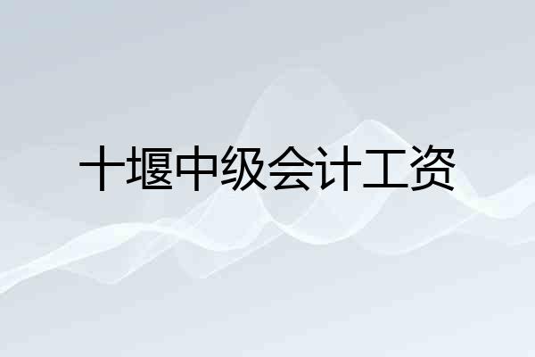 十堰中级会计工资