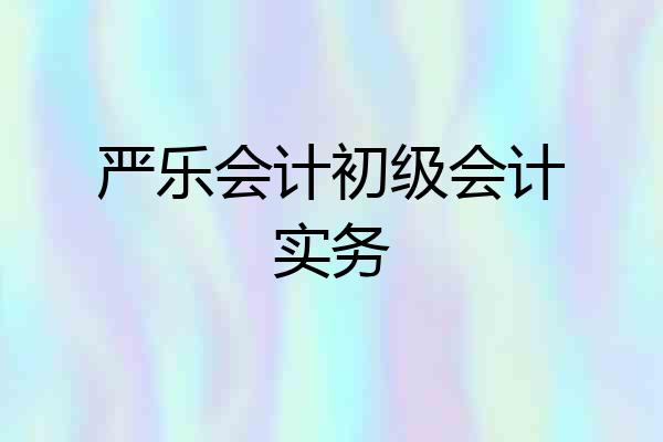 严乐会计初级会计实务