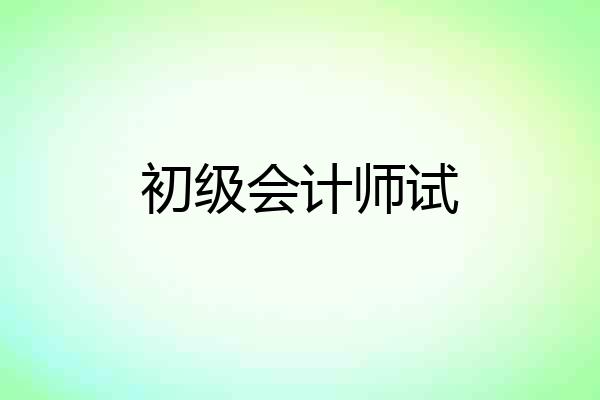 初级会计师试