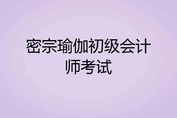 密宗瑜伽初级会计师考试