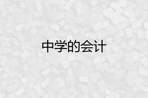 中学的会计