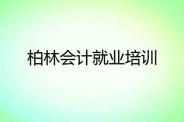 柏林会计就业培训