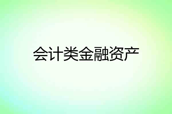 会计类金融资产