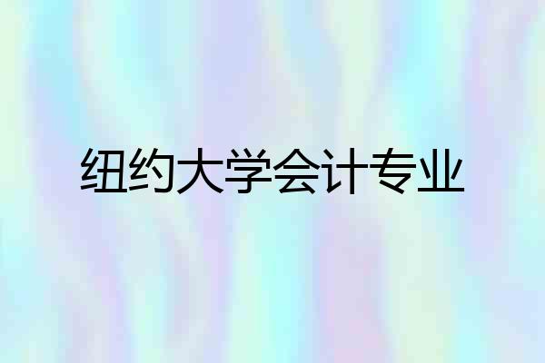 纽约大学会计专业