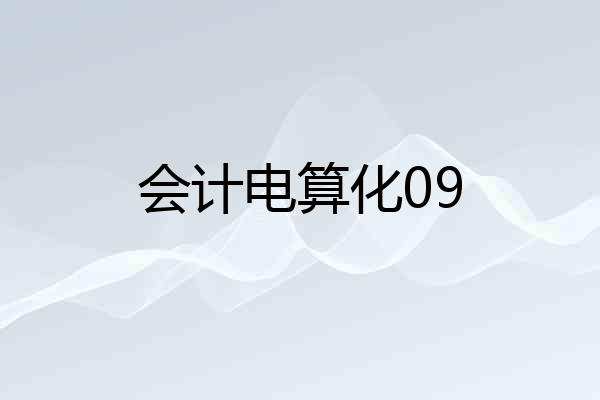 会计电算化09