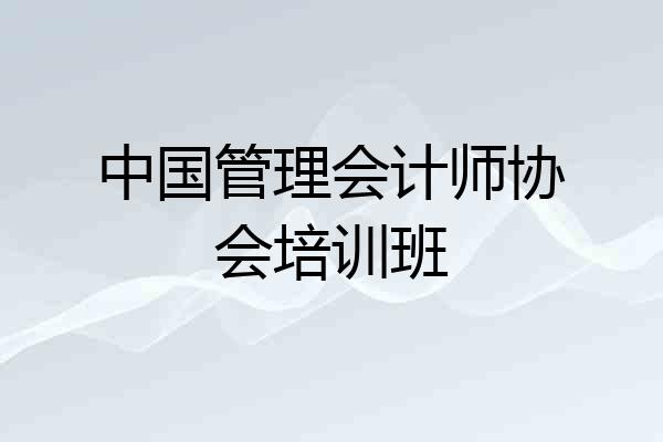 中国管理会计师协会培训班