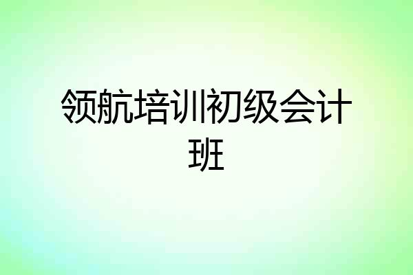 领航培训初级会计班