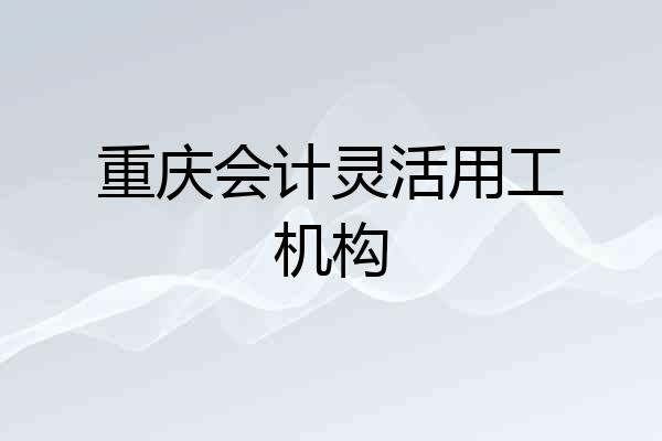重庆会计灵活用工机构