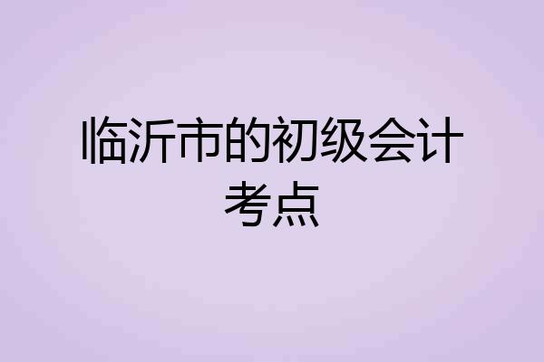 临沂市的初级会计考点