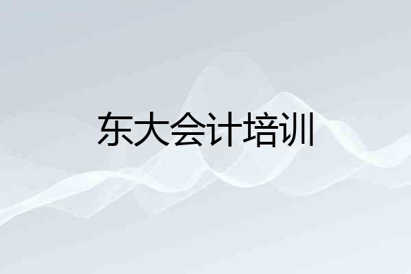 东大会计培训