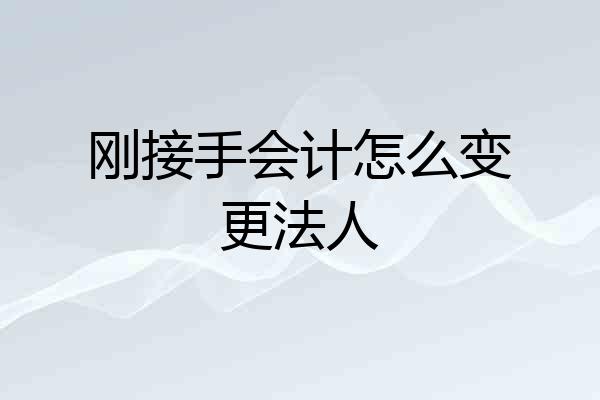 刚接手会计怎么变更法人