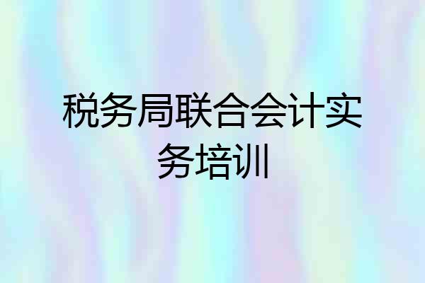 税务局联合会计实务培训