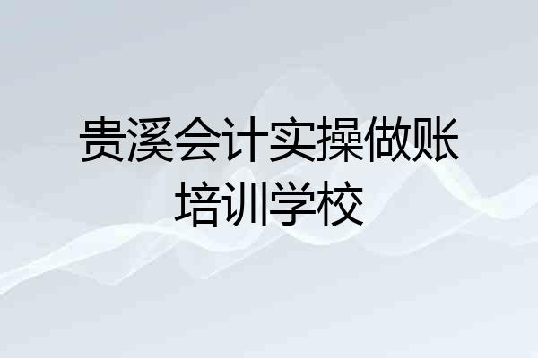贵溪会计实操做账培训学校