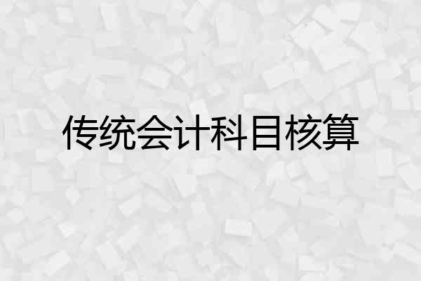 传统会计科目核算