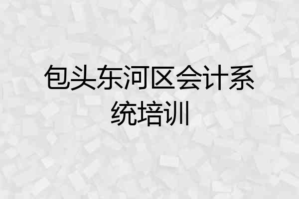 包头东河区会计系统培训