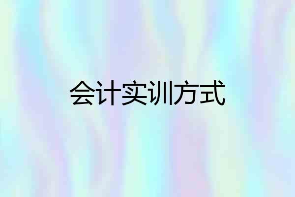 会计实训方式