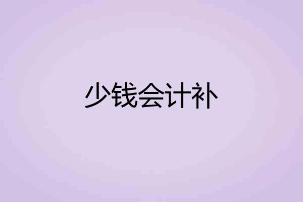 少钱会计补
