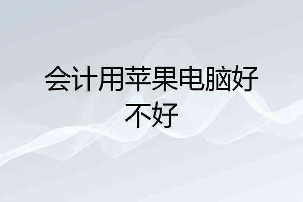 会计用苹果电脑好不好