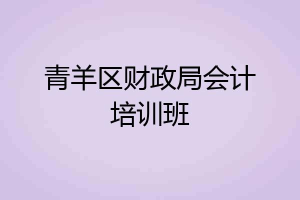 青羊区财政局会计培训班