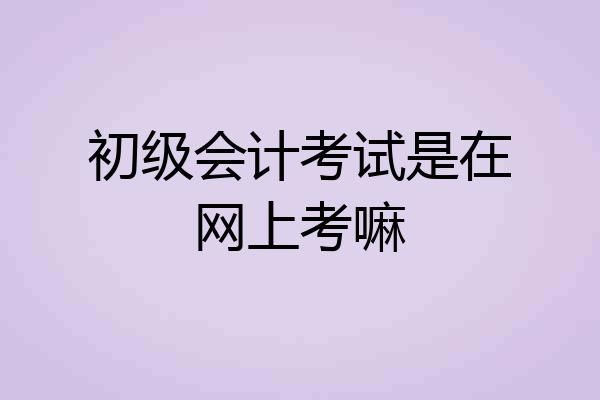 初级会计考试是在网上考嘛