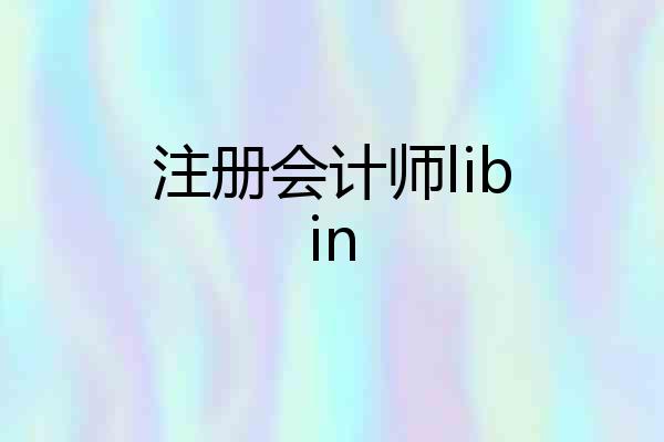 注册会计师libin