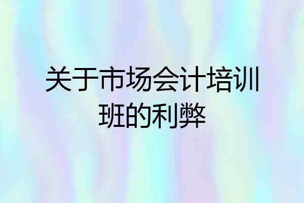 关于市场会计培训班的利弊