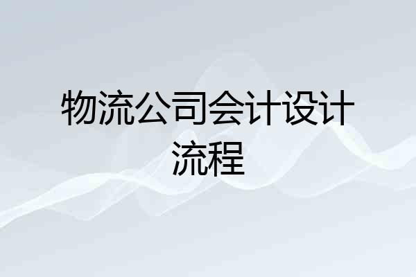 物流公司会计设计流程