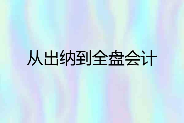 从出纳到全盘会计